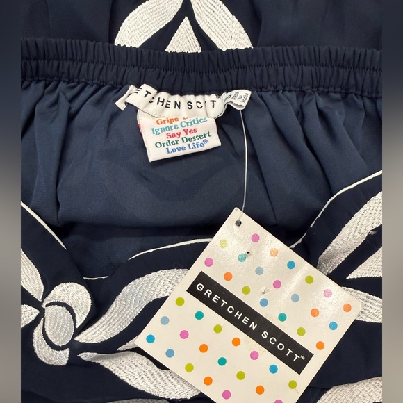 Gretchen Scott Navy & White Strapless Embroidered Dress Cover Up - Picture 4 of 5